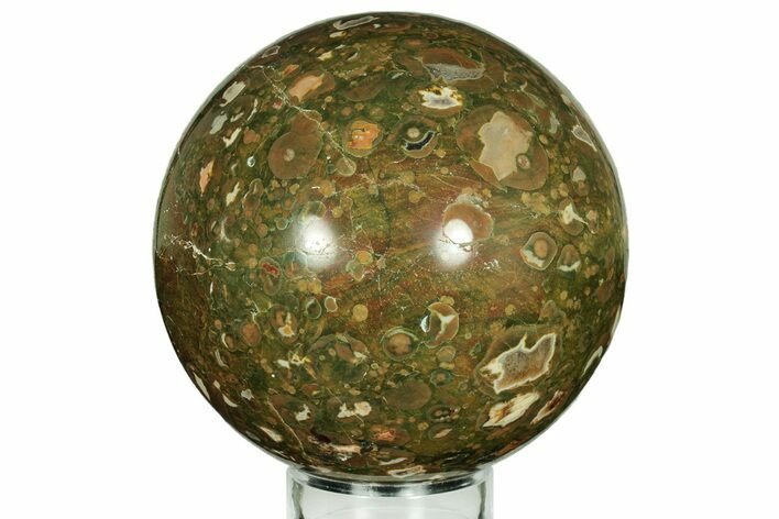 Polished Rainforest Jasper (Rhyolite) Sphere - Australia #208029